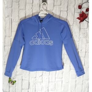 Adidas Spell Out‎ Graphic Crop Hoodie Sweatshirt